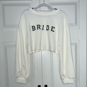 Bride crop top.